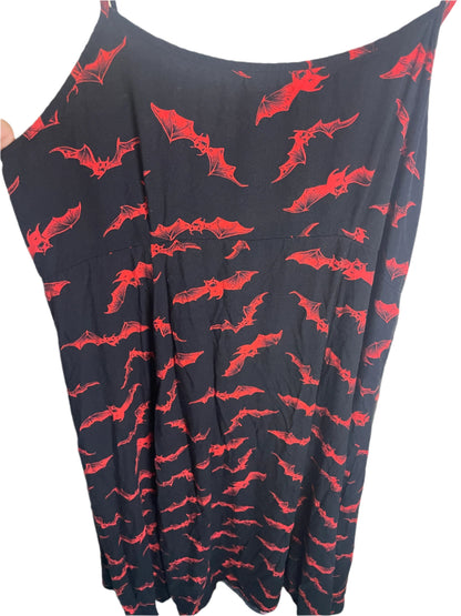 Women's  black & red bat dress size 14