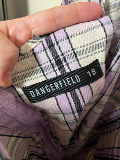 Women's Dangerfield purple tartan dress size 18