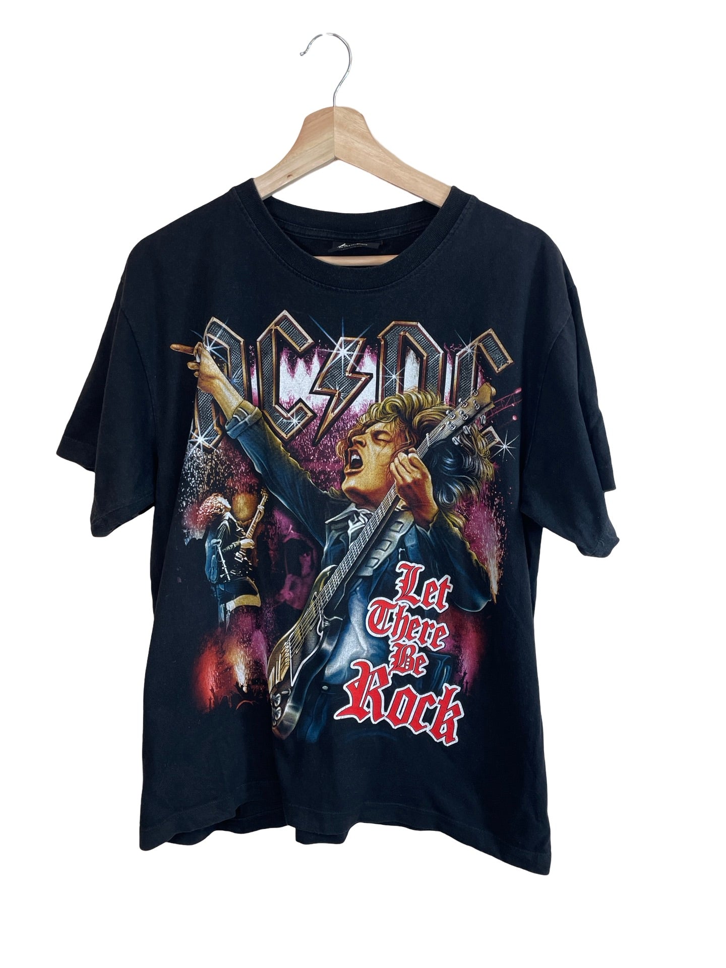 vintage look ACDC let there be rock men's tshirt size large