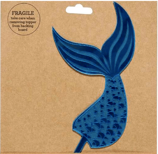 Cake Topper Mermaid Tail Blue Brand new in packaging - Scroll through thrift