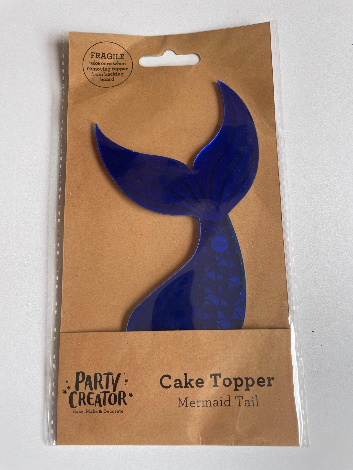 Cake Topper Mermaid Tail Blue Brand new in packaging - Scroll through thrift