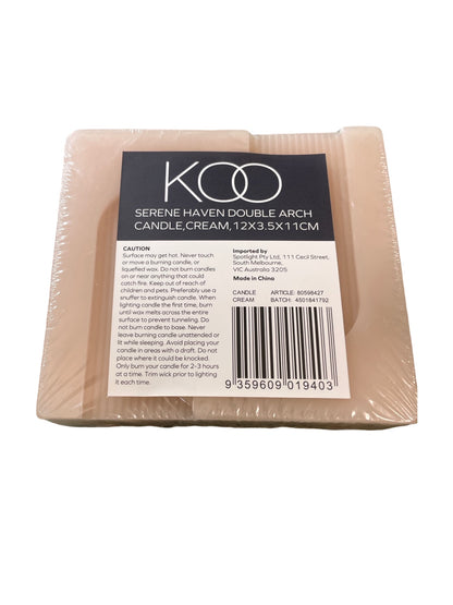 Double Candles by koo unscented brand new