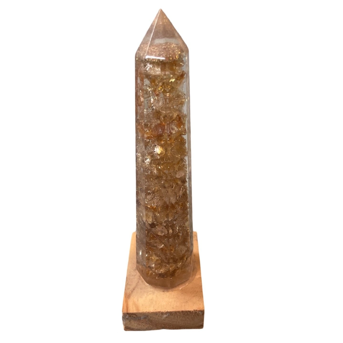 Citrine resin tower point