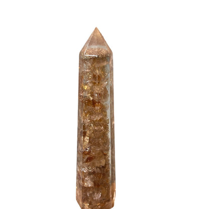 Citrine resin tower point