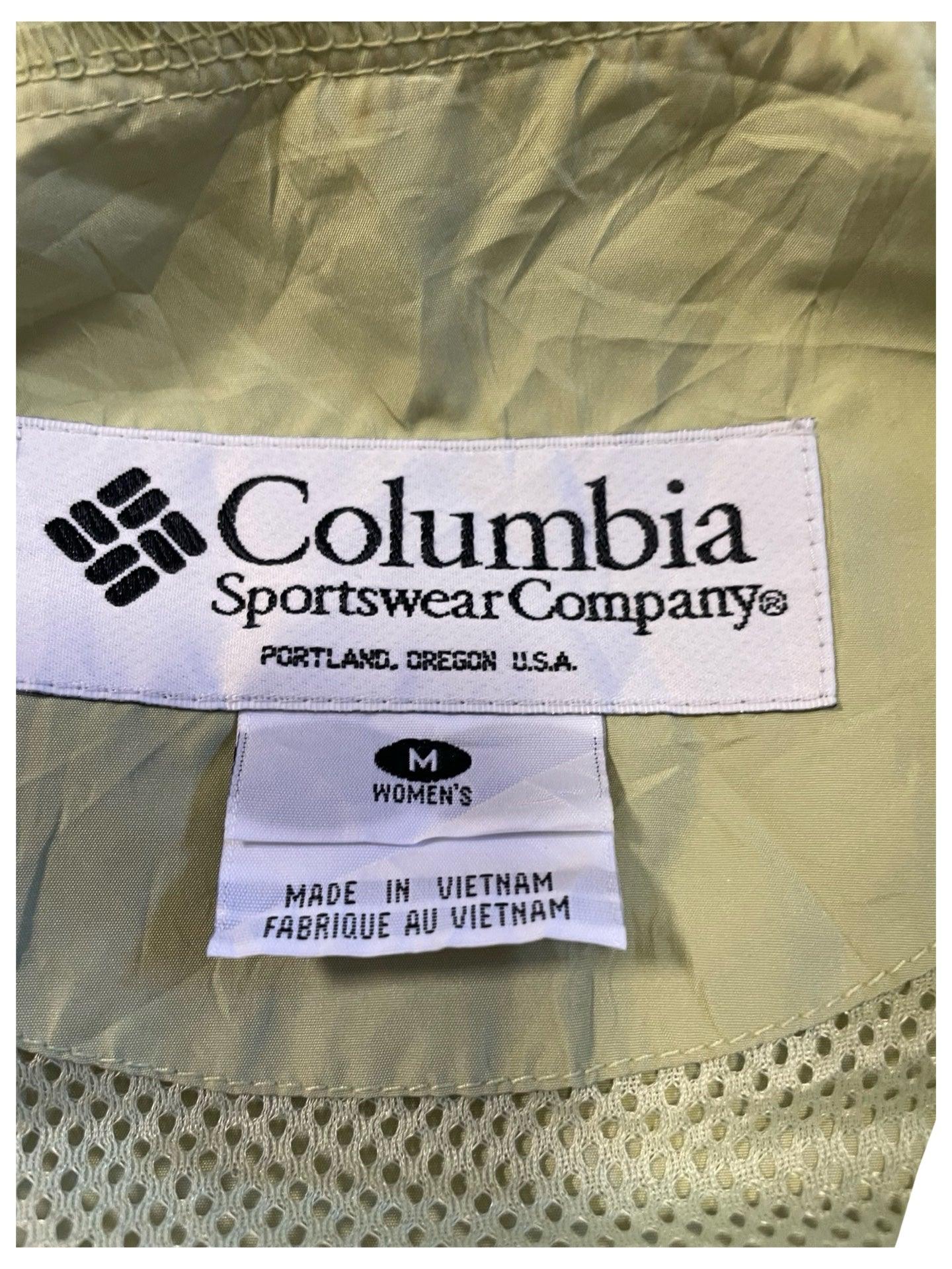 Women's Columbia olive green windbreaker jacket medium - Scroll through thrift