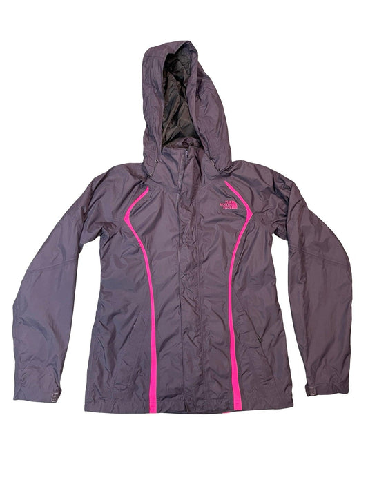 Women's The North Face purple/stripe pink Windbeaker jacket size extra small - Scroll through thrift