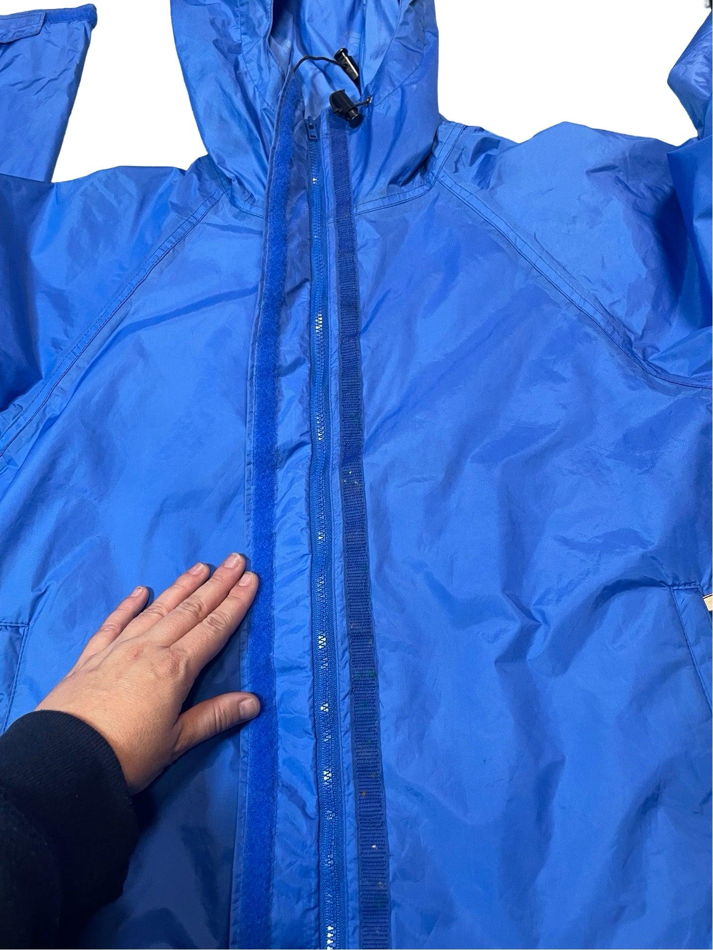 The North Face blue womens jacket size L shell weatherproof retro USA style - Scroll through thrift