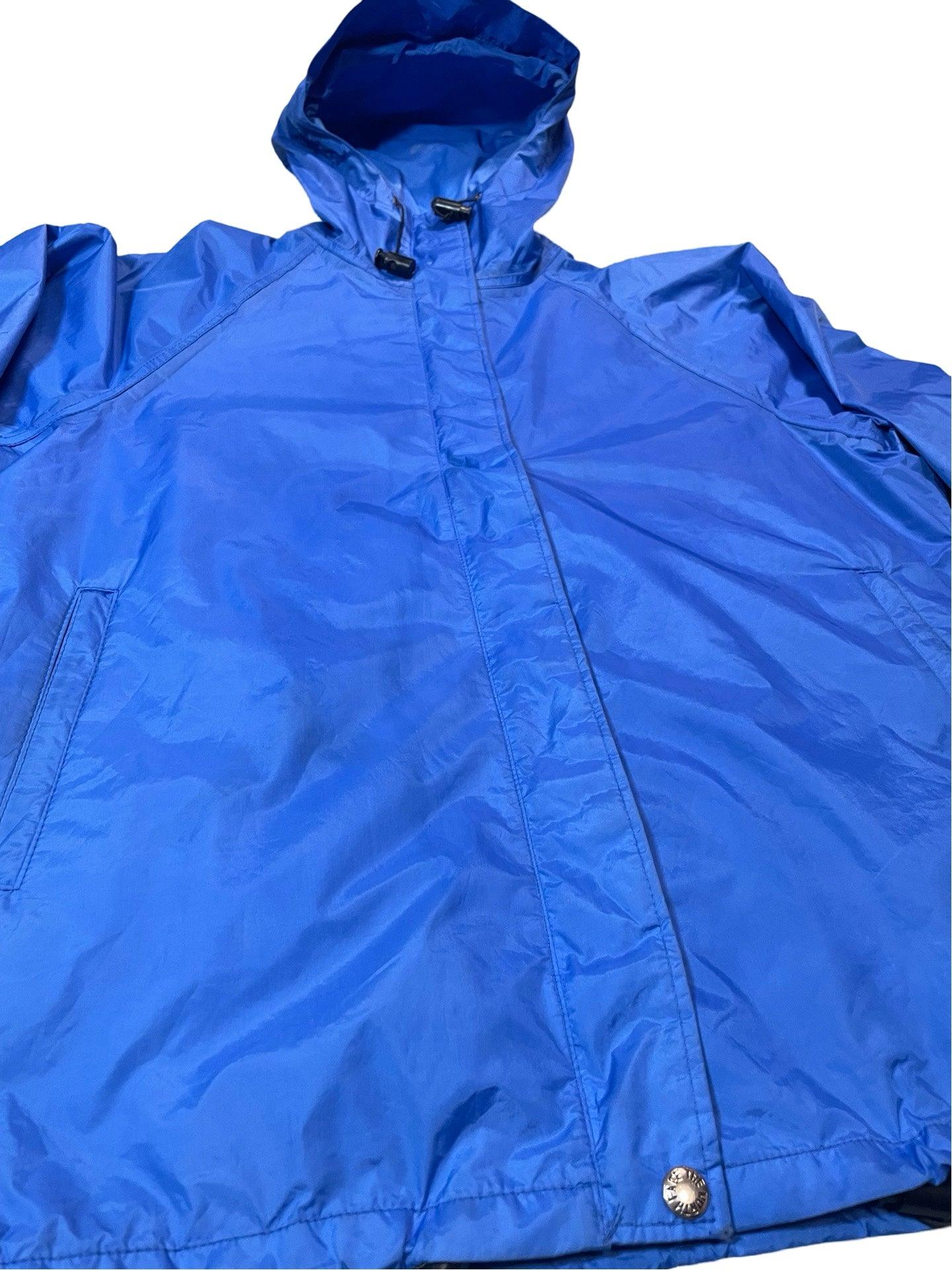 The North Face blue womens jacket size L shell weatherproof retro USA style - Scroll through thrift