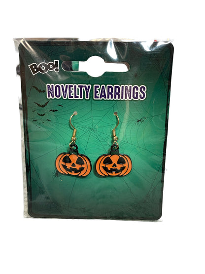 Halloween pumpkin earrings - Scroll through thrift