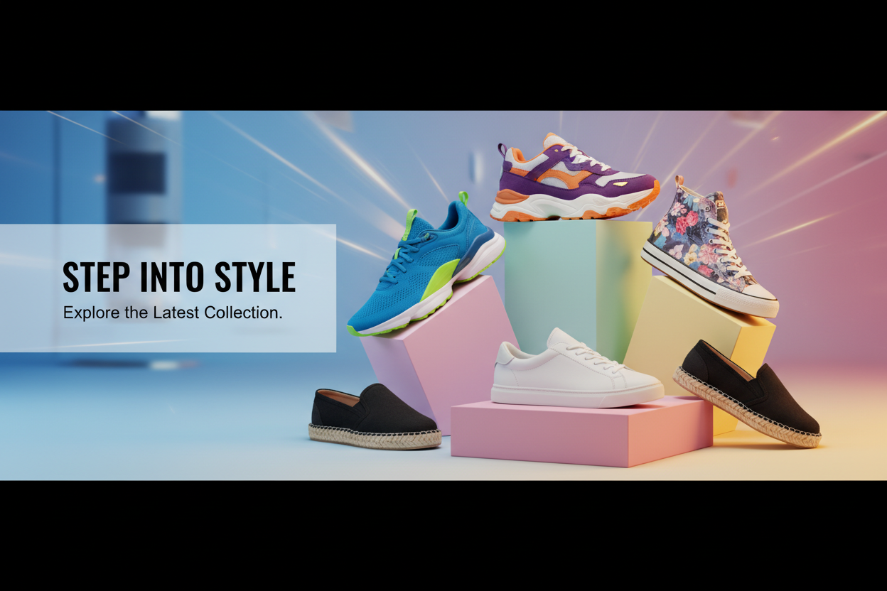 hero banner for shoes and sneakers 