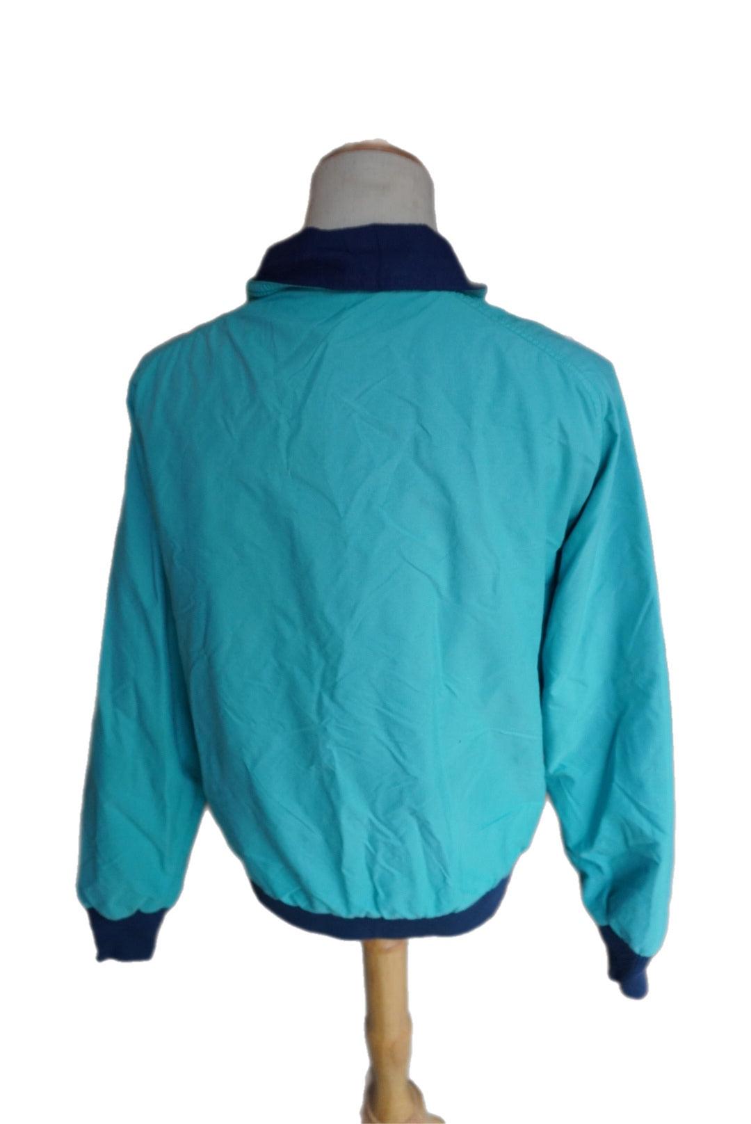 LL bean American vintage bomber jacket size medium women's teal colour - Scroll through thrift