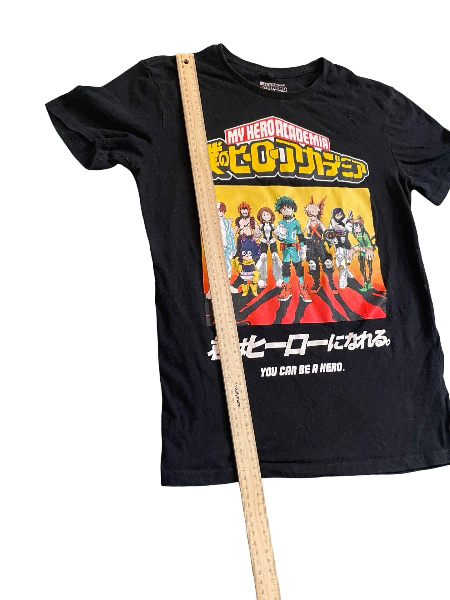 My hero Academia black t-shirt xxs teen. - Scroll through thrift