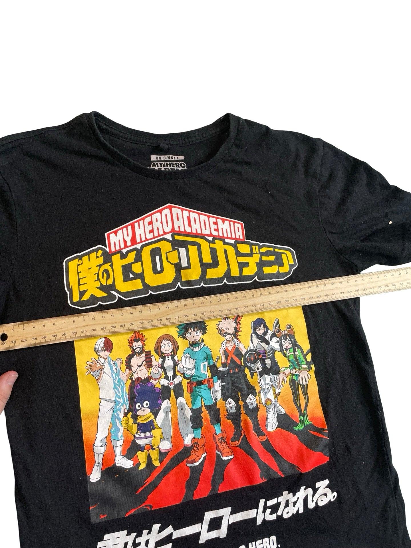 My hero Academia black t-shirt xxs teen. - Scroll through thrift