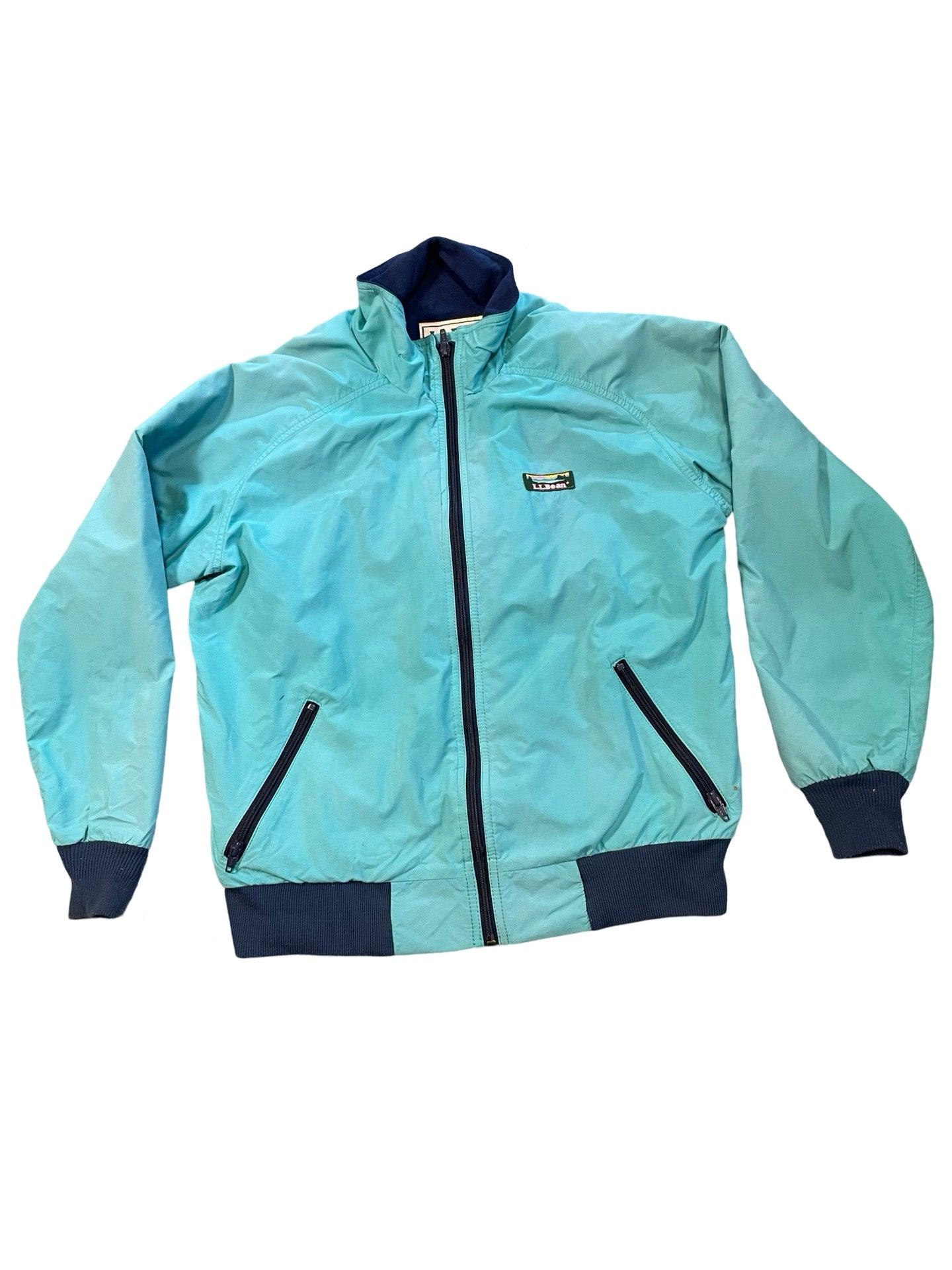 LL bean American vintage bomber jacket size medium women's teal colour - Scroll through thrift