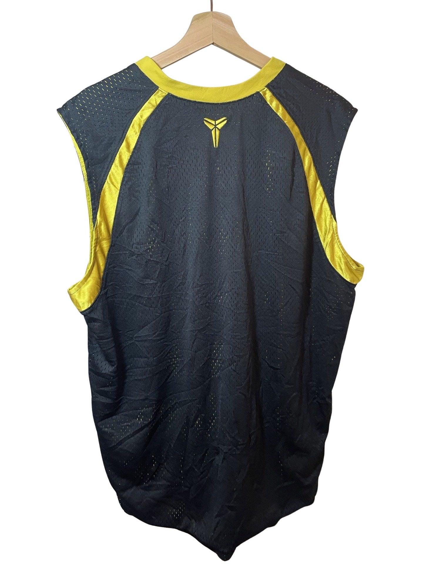 Vintage Nike Fitdry Jersey XXL Black Grey Gold Basketball Scroll through thrift