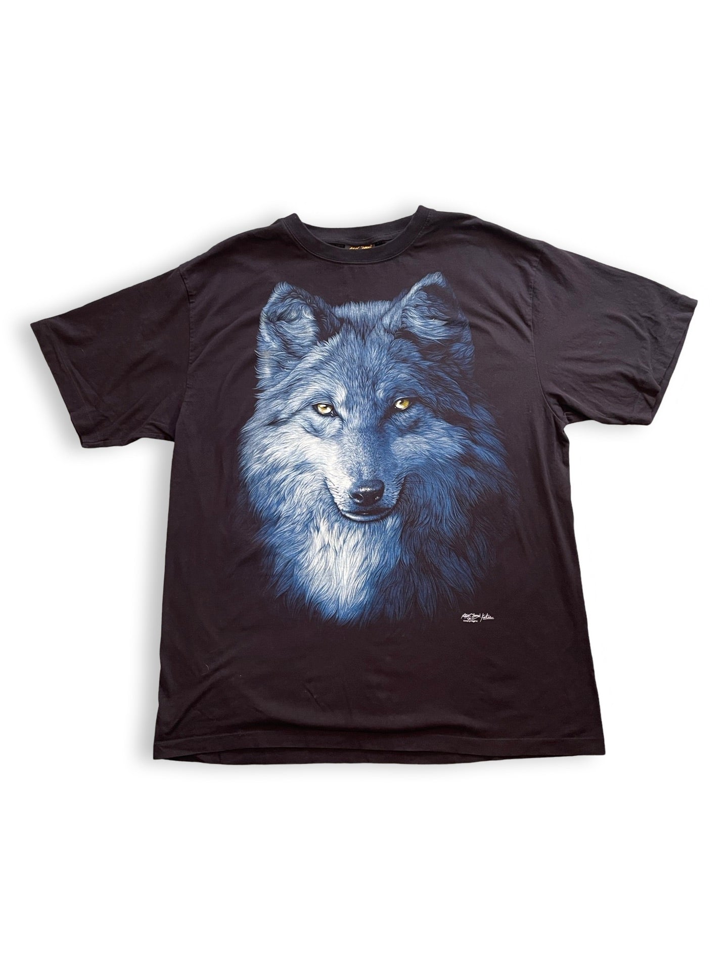 Unisex XXL wolf graphic tshirt black