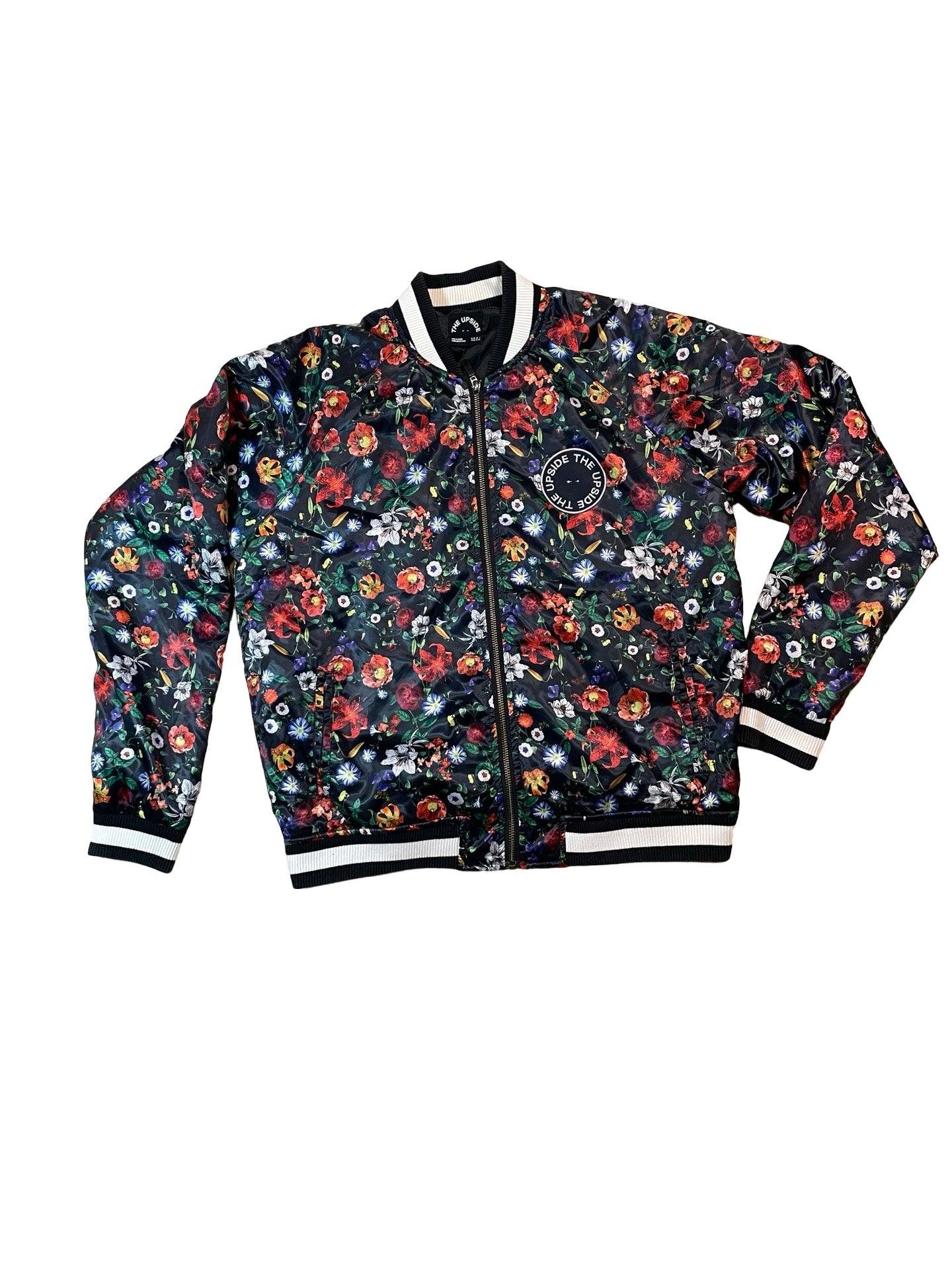 Womens floral bomber jacket the upside size XS - Scroll through thrift