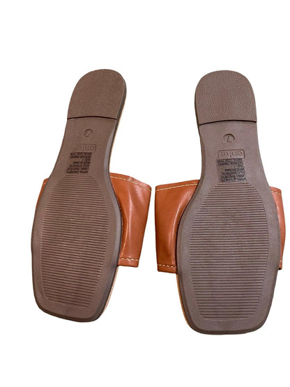 Womens size 7 Anko brand tan slides - Scroll through thrift