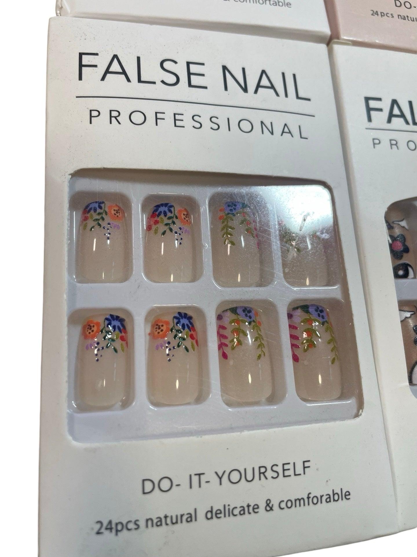 x4 packs of brand new false nails. - Scroll through thrift